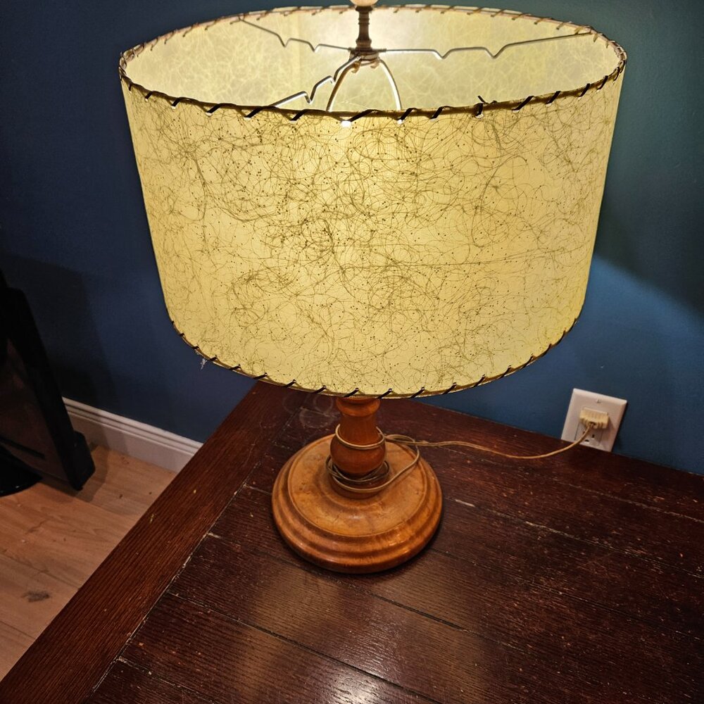 Vintage Mid Century Modern MCM Fiberglass Lamp Shade